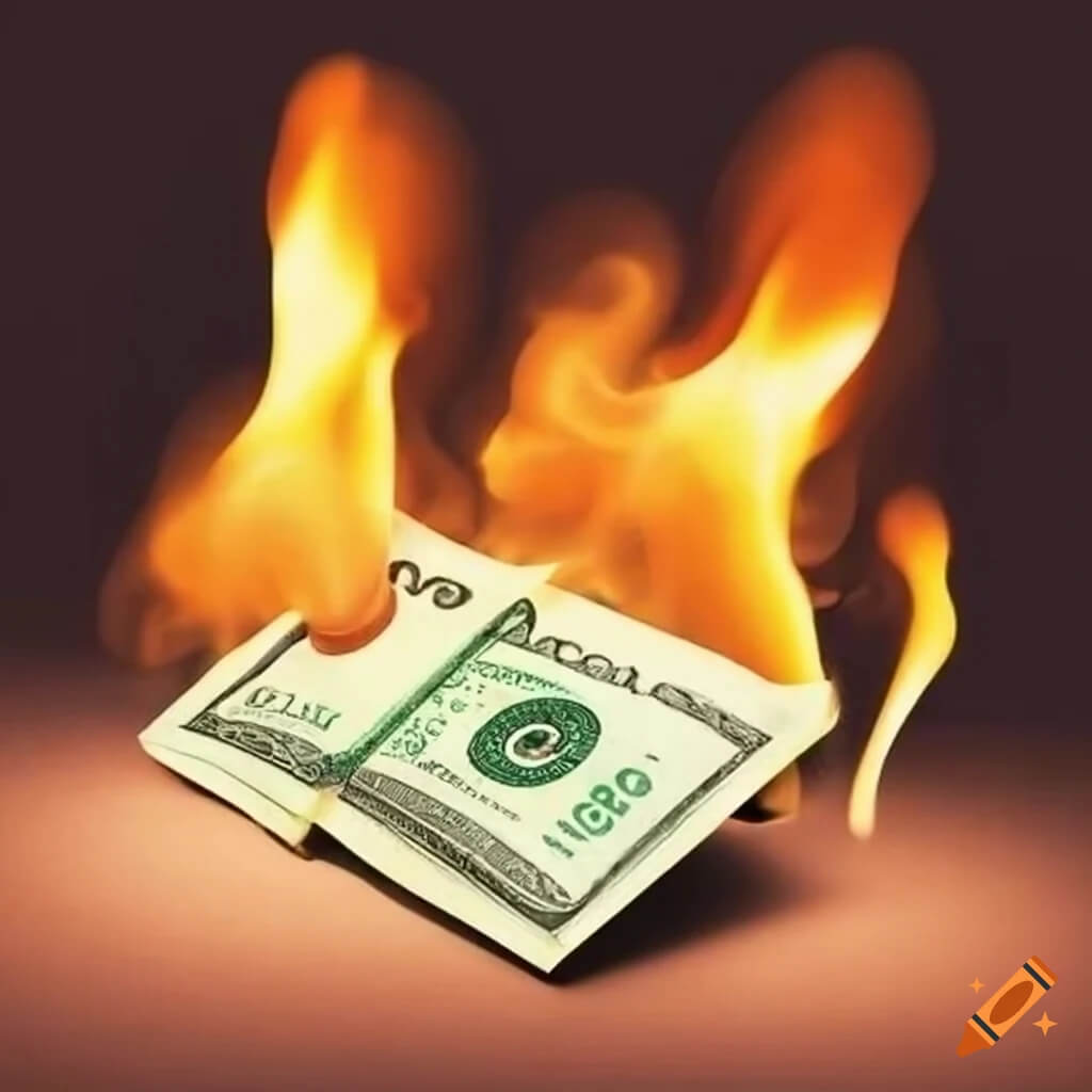 Inflation Burning Banknote